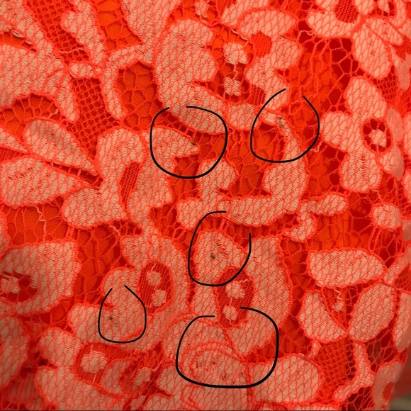 Madewell Lace Blossom Dress 4 orange white summer - Picture 9 of 9